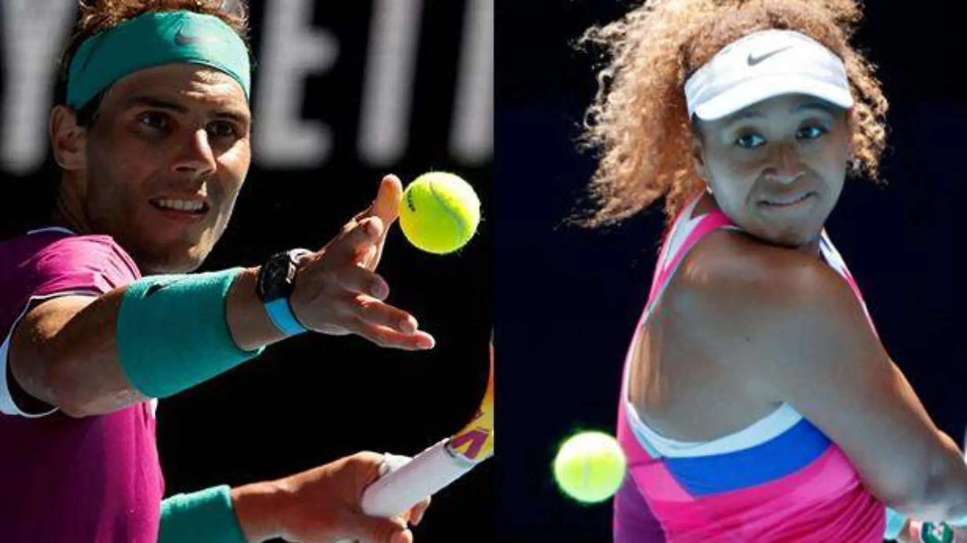 Osaka y Nadal-open Australia-AFP